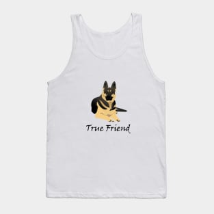 Lying German Shepherd Dog is a True Friend Tank Top